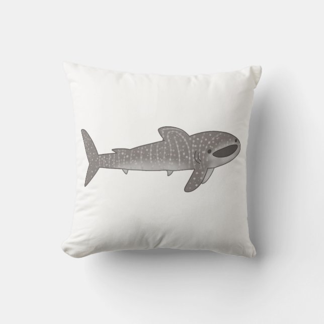 Cute happy whale shark cushion (Front)