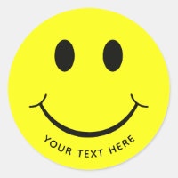 Cute Happy Yellow Face Add Text | Bottom