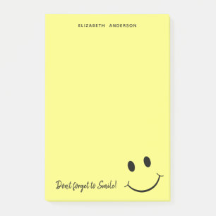 Cute Happy Yellow Face Smile Personalised Post-it Notes