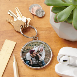 Cute Happy You And Me In Love Classy Elegant Quote Key Ring
