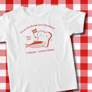 Cute Haring en Wittebrood Leidens ontzet rood wit T-Shirt