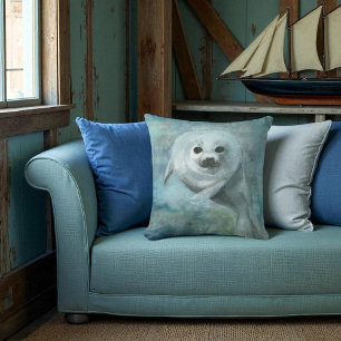 Cute Harp Seal Pillow