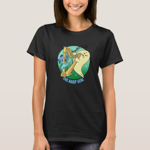 Cute Harp Seal Playing The Harp T-Shirt