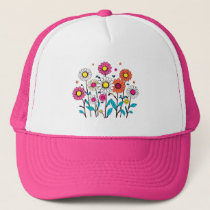Cute Hat with Colourful Flowers