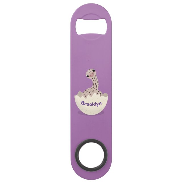 Cute hatching baby ostrich cartoon illustration (Front)