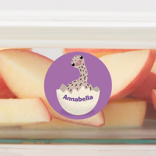 Cute hatching baby ostrich cartoon illustration (Affixed)