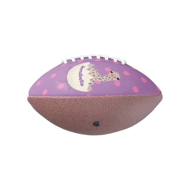 Cute hatching baby ostrich cartoon illustration american football (Rotated 270)