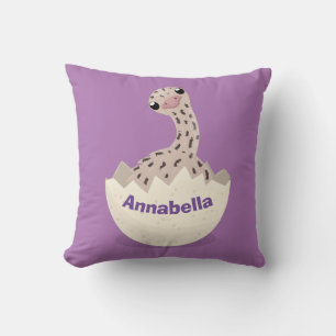 Cute hatching baby ostrich cartoon illustration cushion