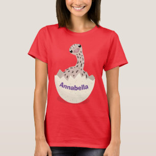 Cute hatching baby ostrich cartoon illustration T-Shirt