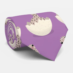 Cute hatching baby ostrich cartoon illustration tie