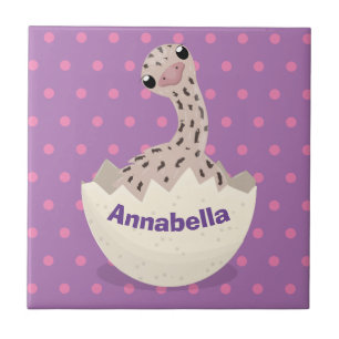 Cute hatching baby ostrich cartoon illustration tile
