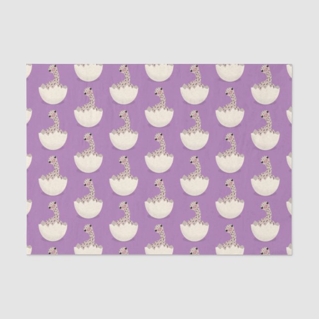 Cute hatching baby ostrich cartoon illustration tissue paper (Front)