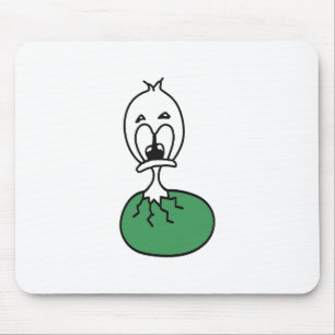 Cute Hatching Chick in a Green Egg Mouse Mat