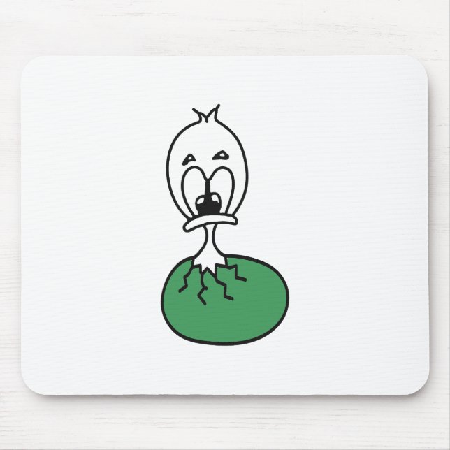 Cute Hatching Chick in a Green Egg Mouse Mat (Front)