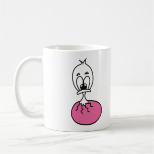 Cute Hatching Chick in a Pink Egg Coffee Mug