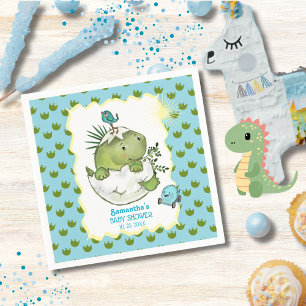 Cute Hatching Dino Baby Shower  Napkin