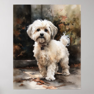 Cute Havanese Dog Art Print Poster