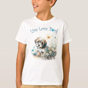 Cute Havanese Dog Floral T-Shirt