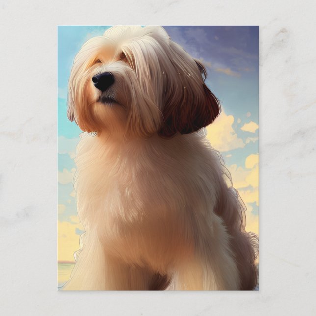 Cute Havanese Puppy Dog Postcard (Front)