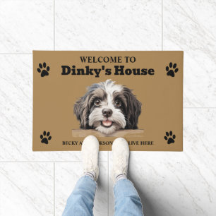 Cute Havanese Water Dog Photo Doormat