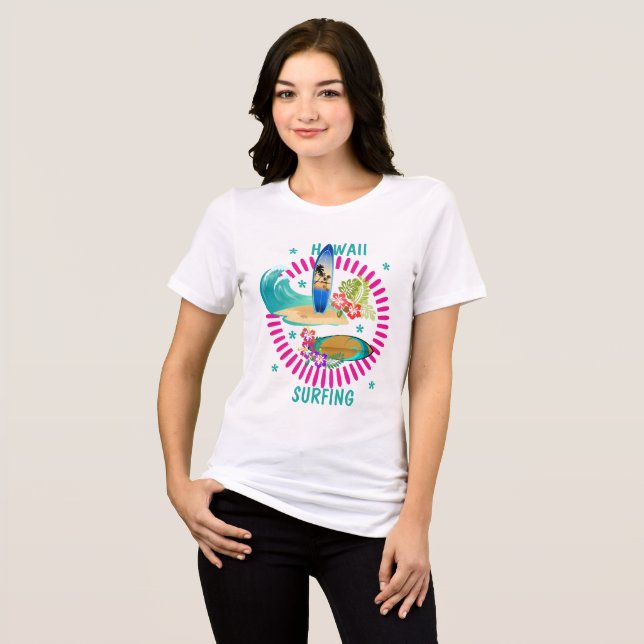 Cute Hawaii Surfing Tank Top (Front Full)