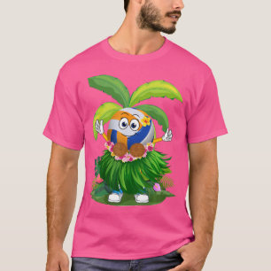 Cute Hawaiian Volleyball Ball Tropical Beach Summe T-Shirt