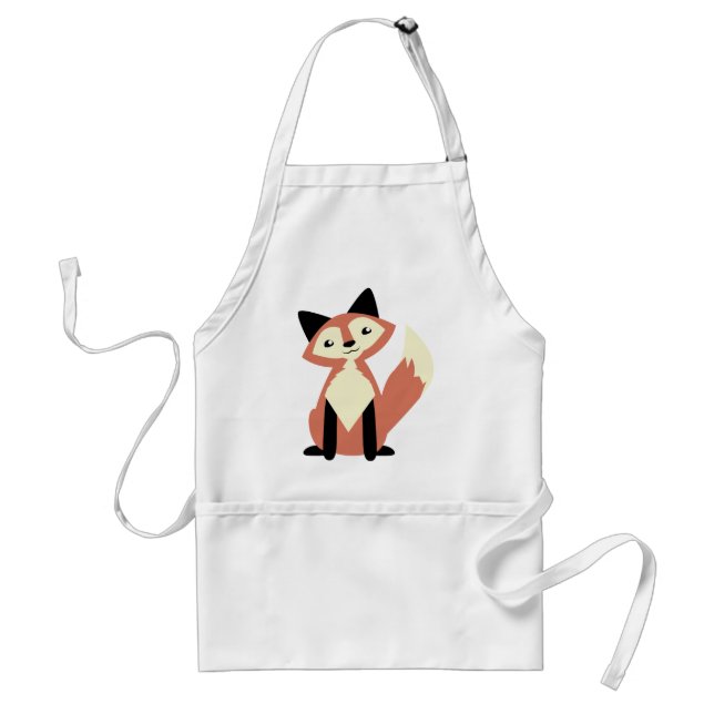 Cute Head-tilt Fox Standard Apron (Front)