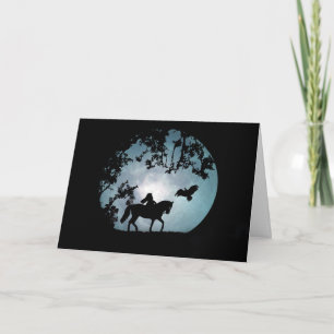 Cute Headless Horseman Halloween Greeting Card