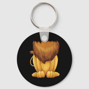 Cute Headless Lion Costume Halloween Funny Big Cat Key Ring