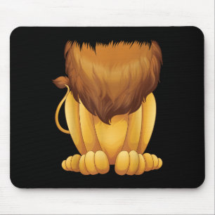 Cute Headless Lion Costume Halloween Funny Big Cat Mouse Mat