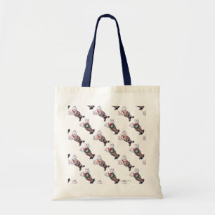 Cute Heads and Tails Reindeer Pattern Tote Bag