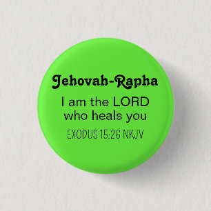 Cute Healing Bible Verse Lime Green Christian 3 Cm Round Badge