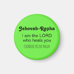 Cute Healing Bible Verse Lime Green Christian Magnet