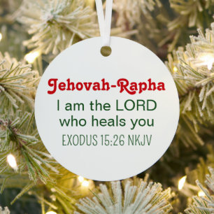 Cute Healing Bible Verse Simple White Christmas Metal Tree Decoration