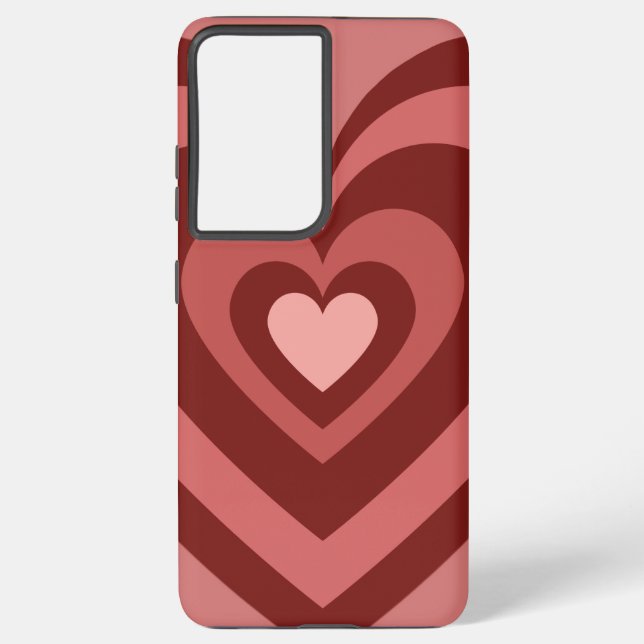 Cute heart aesthetic  samsung galaxy s21 ultra case (Back)