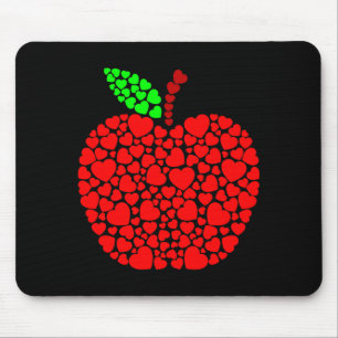 Cute Heart Apple Red Men Women Funny Valentine Gif Mouse Mat