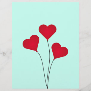 Cute Heart Balloons Flyer