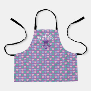 cute heart BFF personalised kids apron