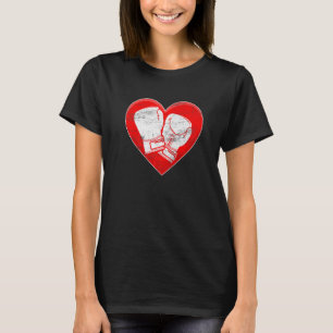 Cute Heart Boxing  Sports Player Valentine's Day T-Shirt