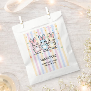 Cute Heart Bunny Hoppers Baby Shower Favour Bags