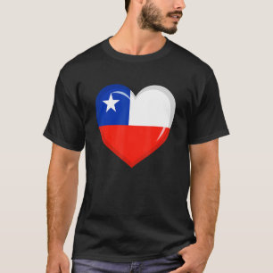 Cute Heart Chile Flag Men Women Patriotic T-Shirt