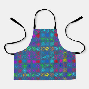 Cute Heart Circle Shapes Valentine's Day Apron