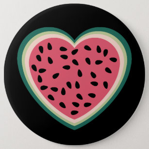 cute heart colourful palestine Watermelons 6 Cm Round Badge