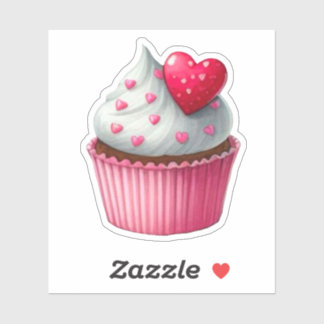 Cute Heart Cupcake