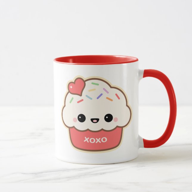Cute Heart Cupcake Mug (Right)