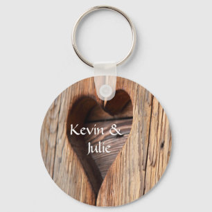 Cute heart cut out keychain