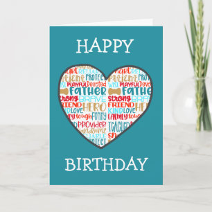 Cute Heart Dad Birthday Card
