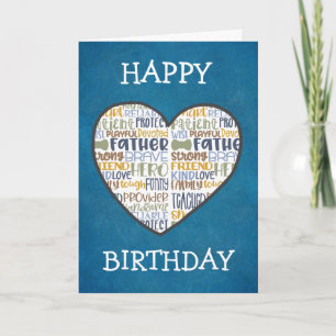 Cute Heart Dad Birthday Card