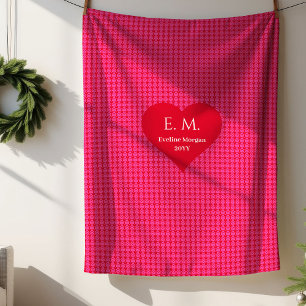 Cute Heart Design Valentine Gift Blanket