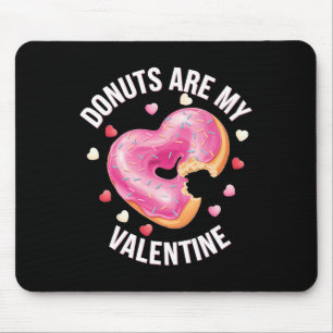 Cute Heart Donut With Pink Frosting Valentine's Da Mouse Mat